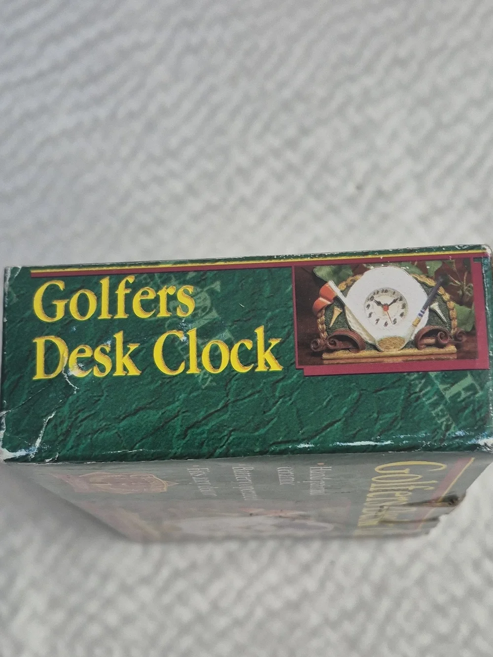 Golf Gifts & Gallery Golf Desk Clock Ceramic Analog Arabic Numerals Green 77949